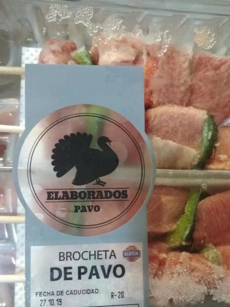 Brocheta de pavo