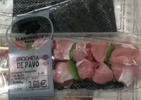 Brocheta de pavo