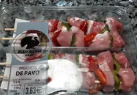 Brocheta de pavo