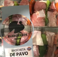 Brocheta de pavo