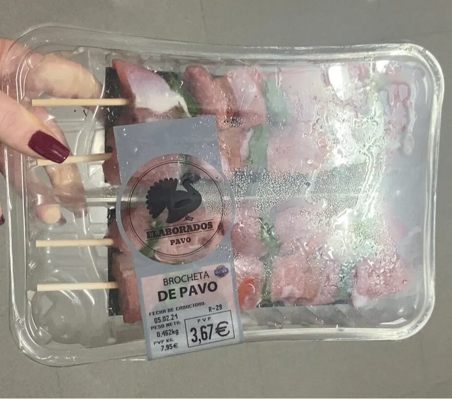 Brochetas de pavo