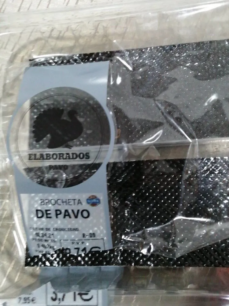 Brocheta de pavo
