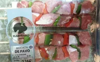 Brocheta de pavo