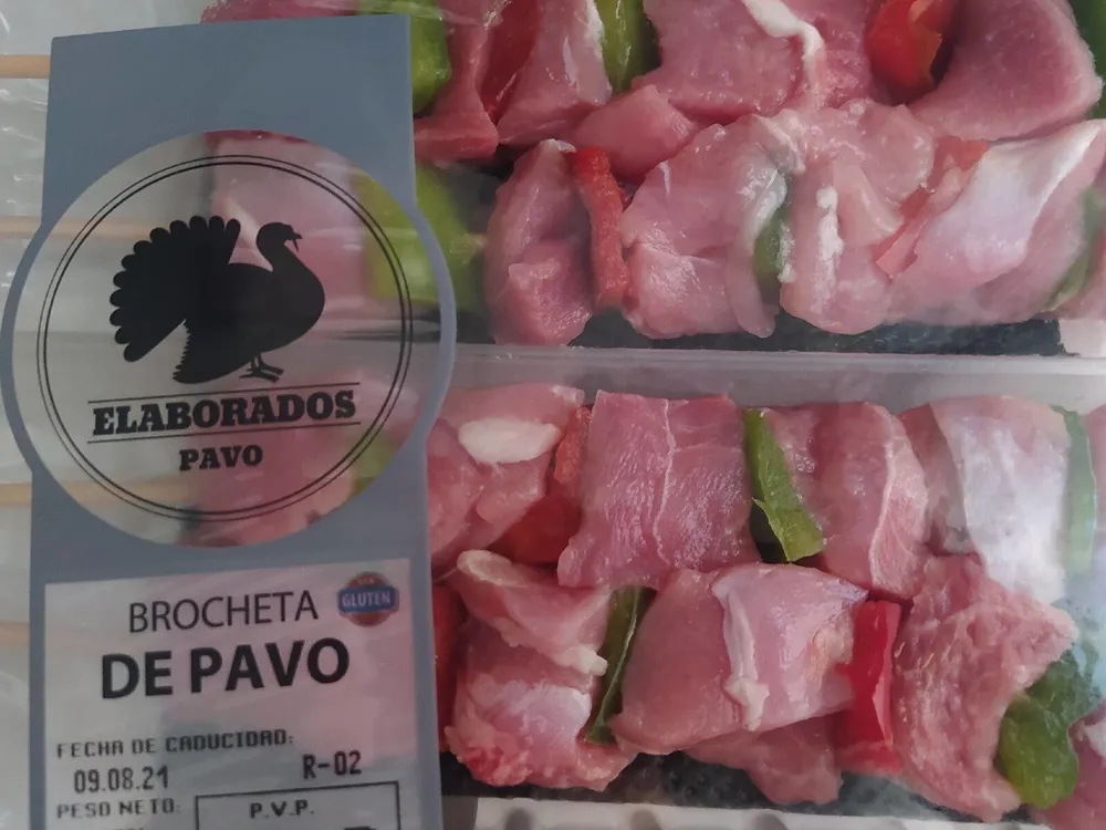 Brocheta de pavo