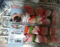 Brocheta de pavo