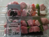 Brocheta de pavo