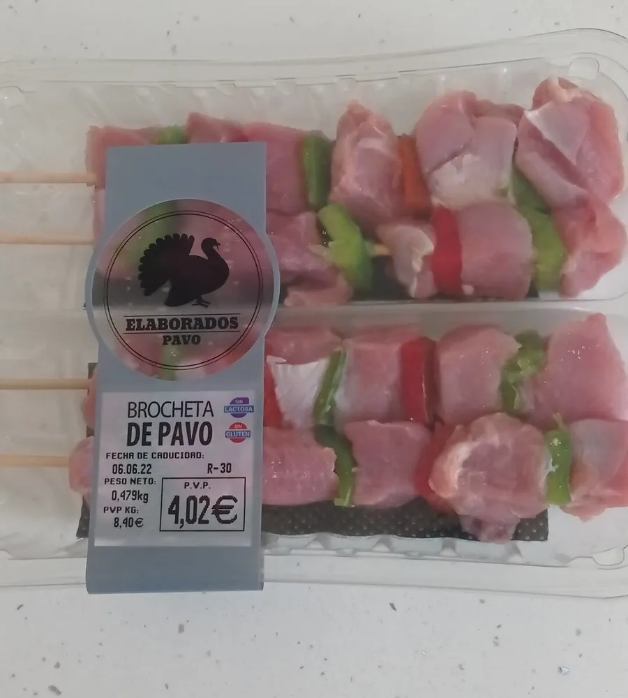 Brocheta de pavo