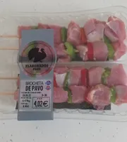 Brocheta de pavo