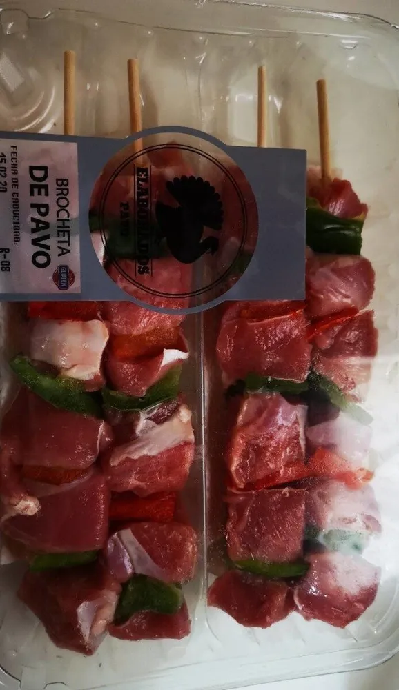 Brocheta de pavo