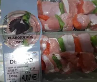 Brocheta de pavo