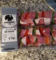 Brocheta de pavo