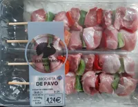 Brocheta de pavo