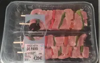 Brocheta de pavo