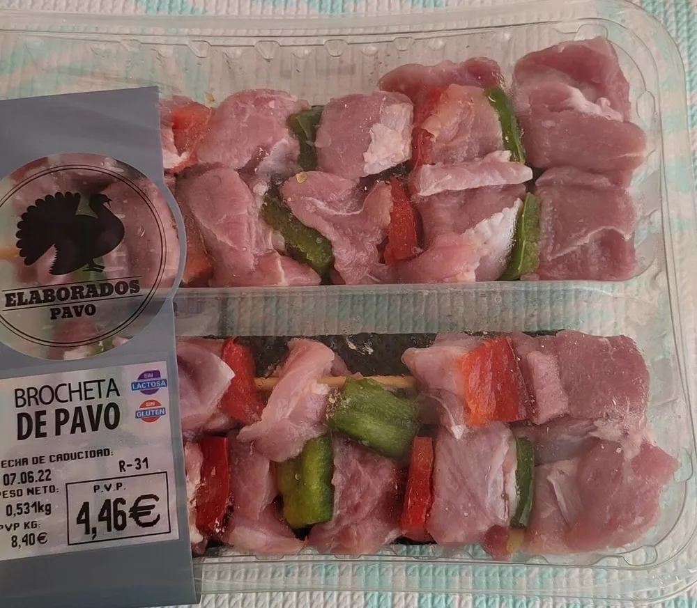 Brochetas de pavo
