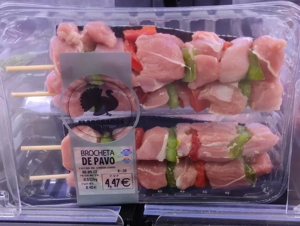 Brochetas de pavo