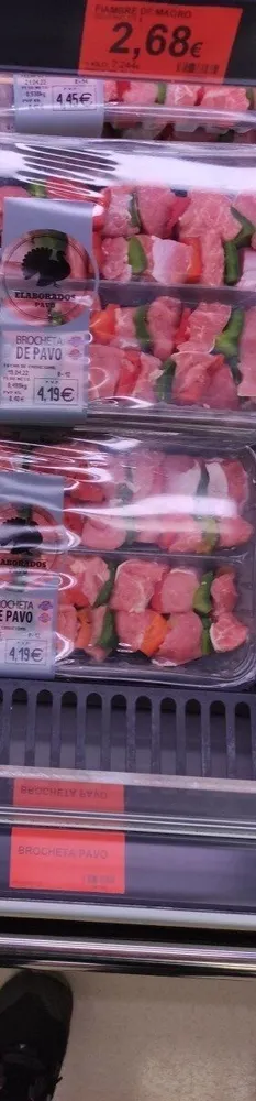 Brocheta de pavo