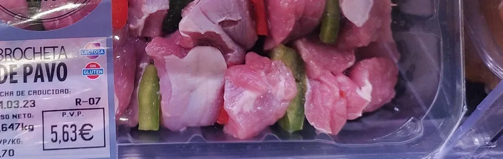Brocheta de pavo