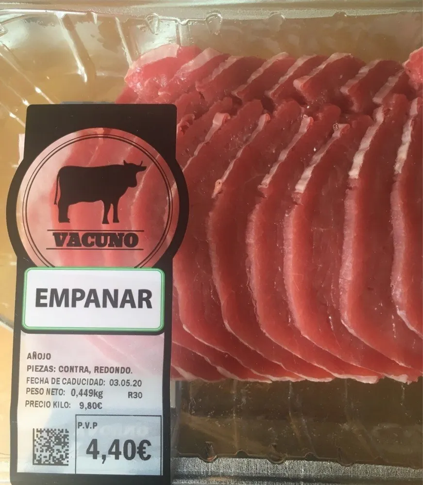 Vacuno. Empanar