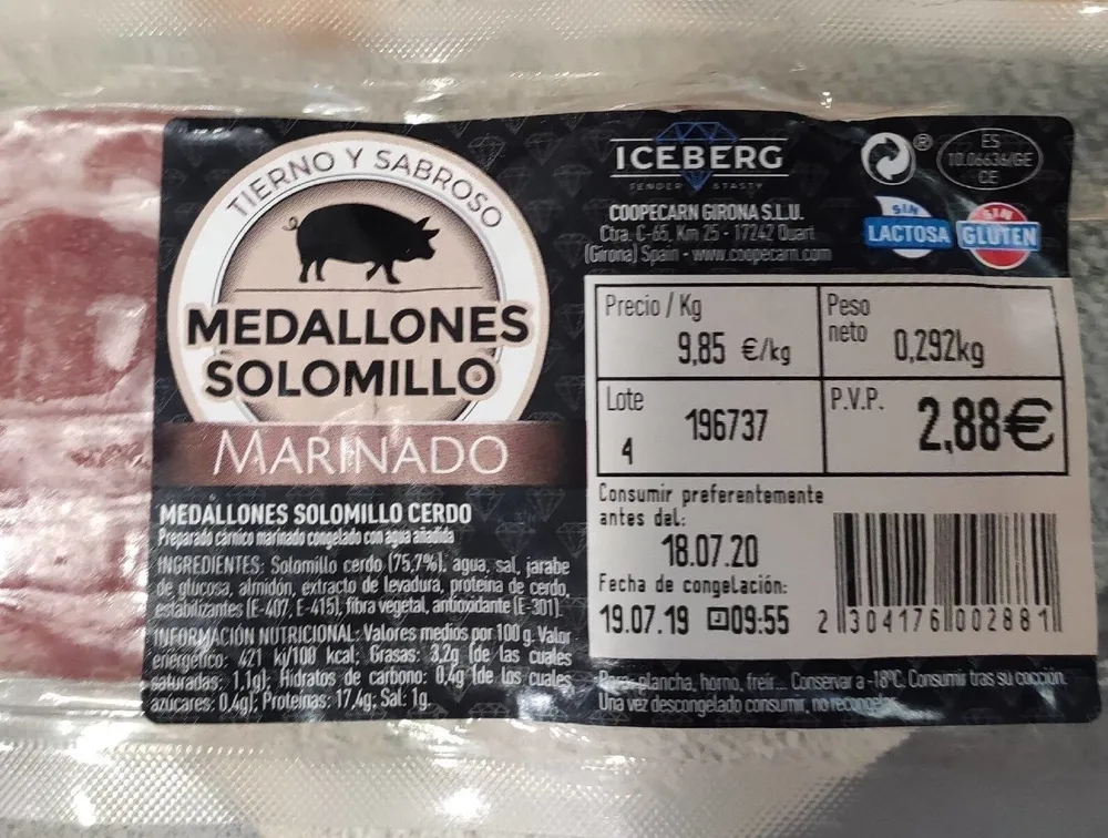 Medallones solomillo marinado