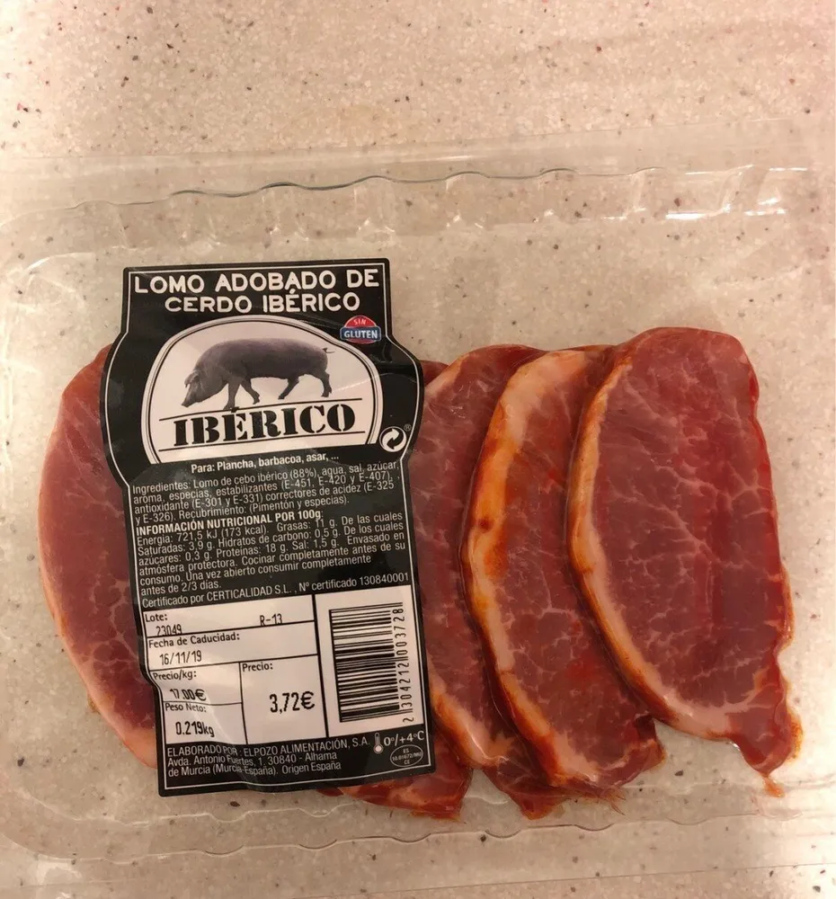 Lomo adobado de cerdo iberico