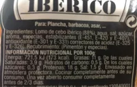 Lomo de cebo ibérico