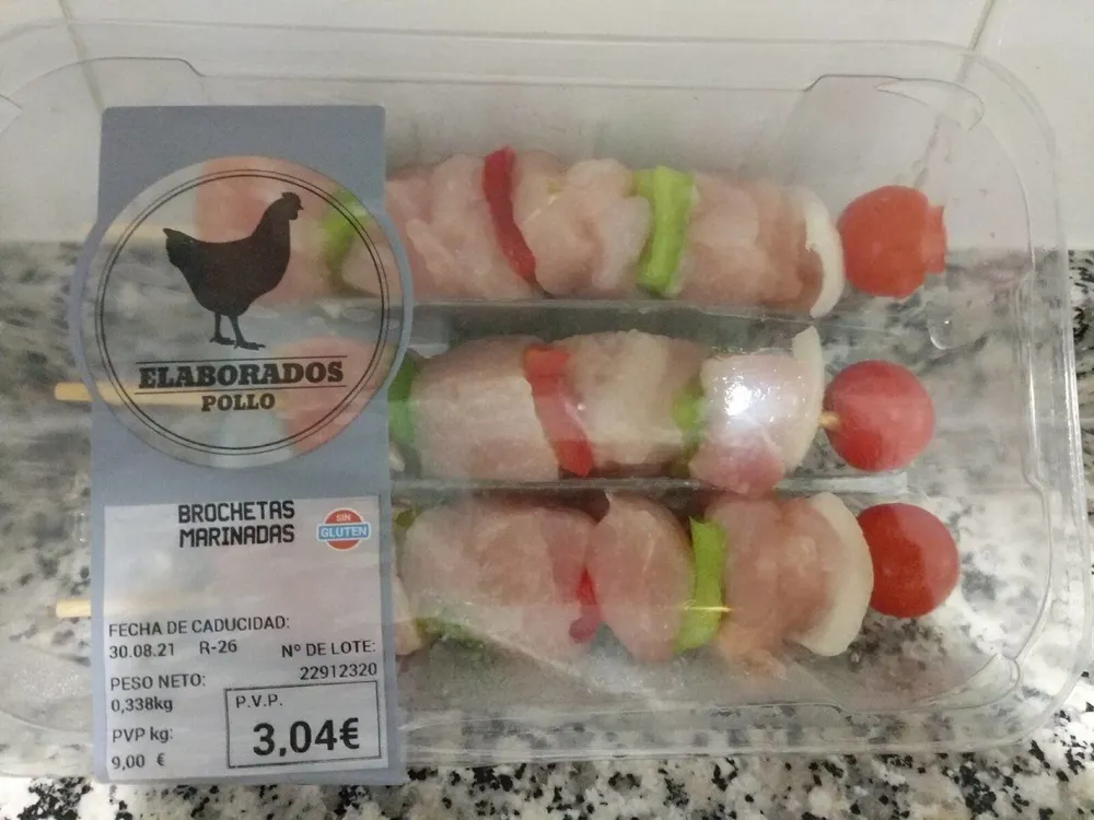 Brochetas marinadas