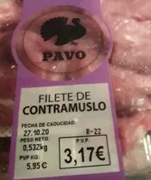 Filete contramuslo de pavo