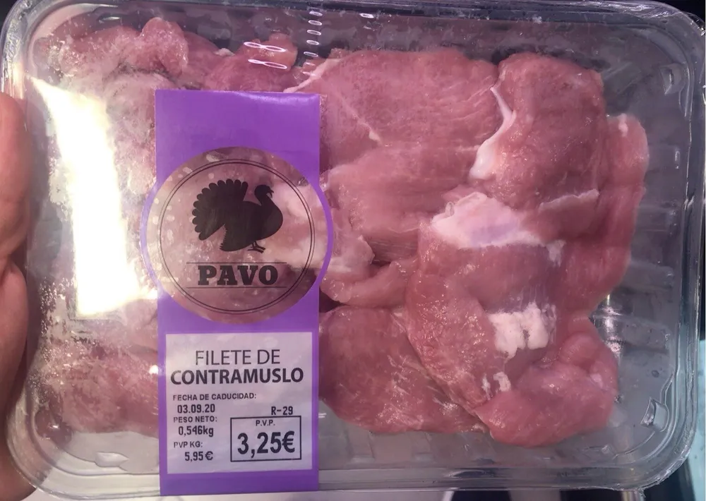 Filete de contramuslo de pavo