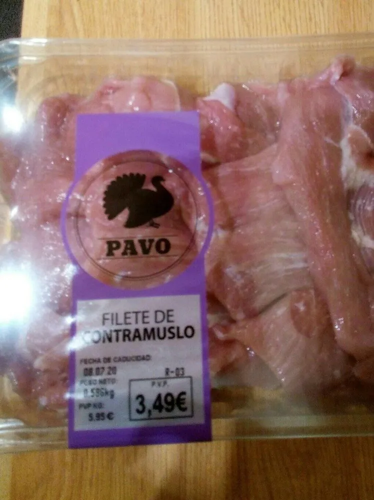 Filete de contramuslo de pavo