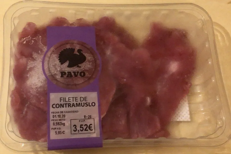 Filete contramuslo pavo
