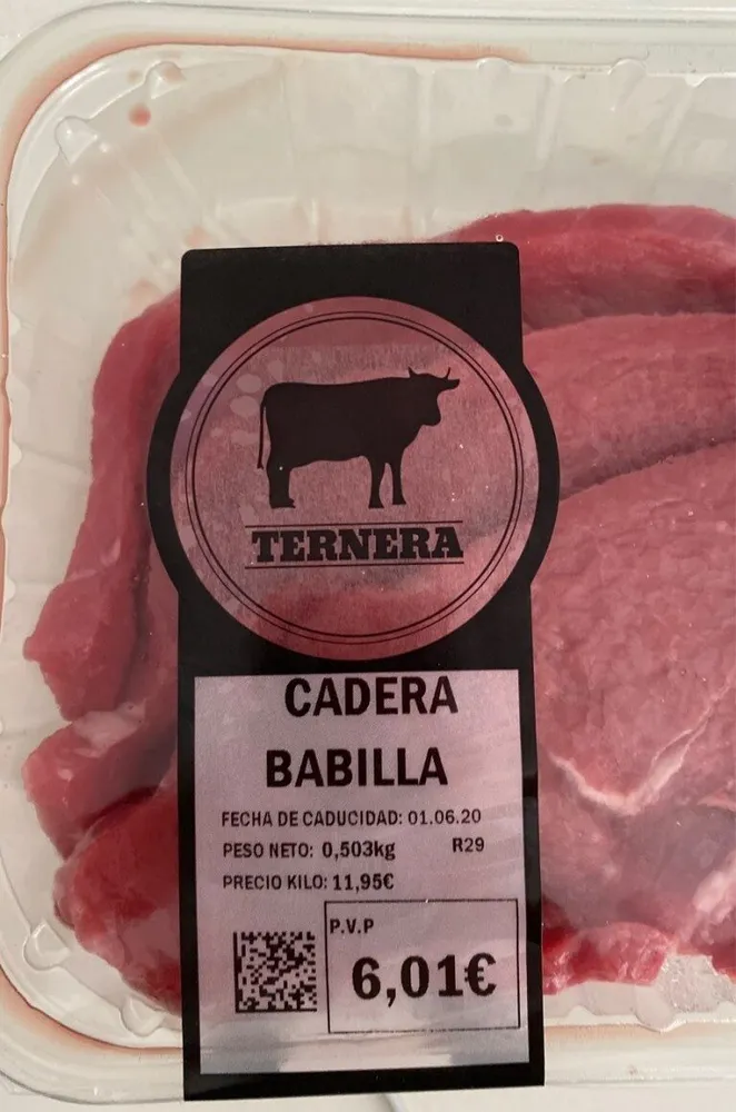Filetes ternera cadera babilla