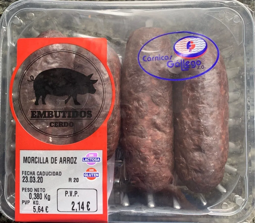 Morcilla de cerdo y arroz