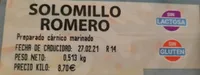 Solomillo cerdo marinado romero