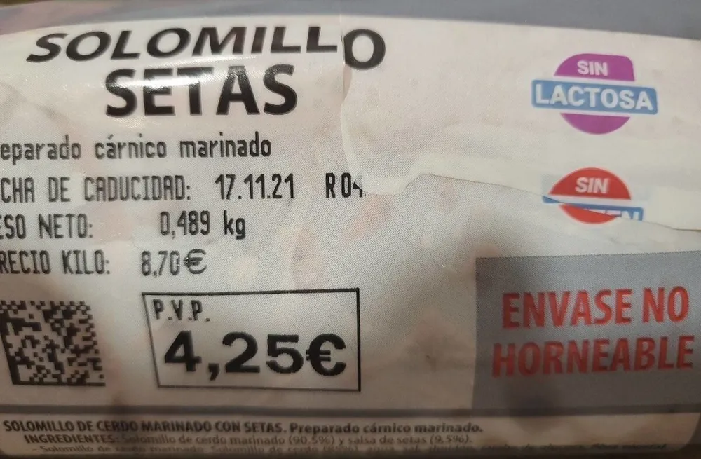 Solomillo setas