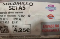 Solomillo setas