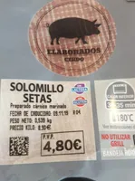 Solomillo Setas