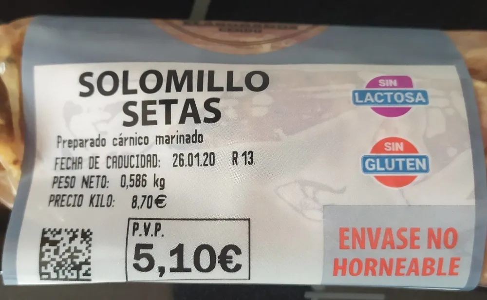 Solomillo setas