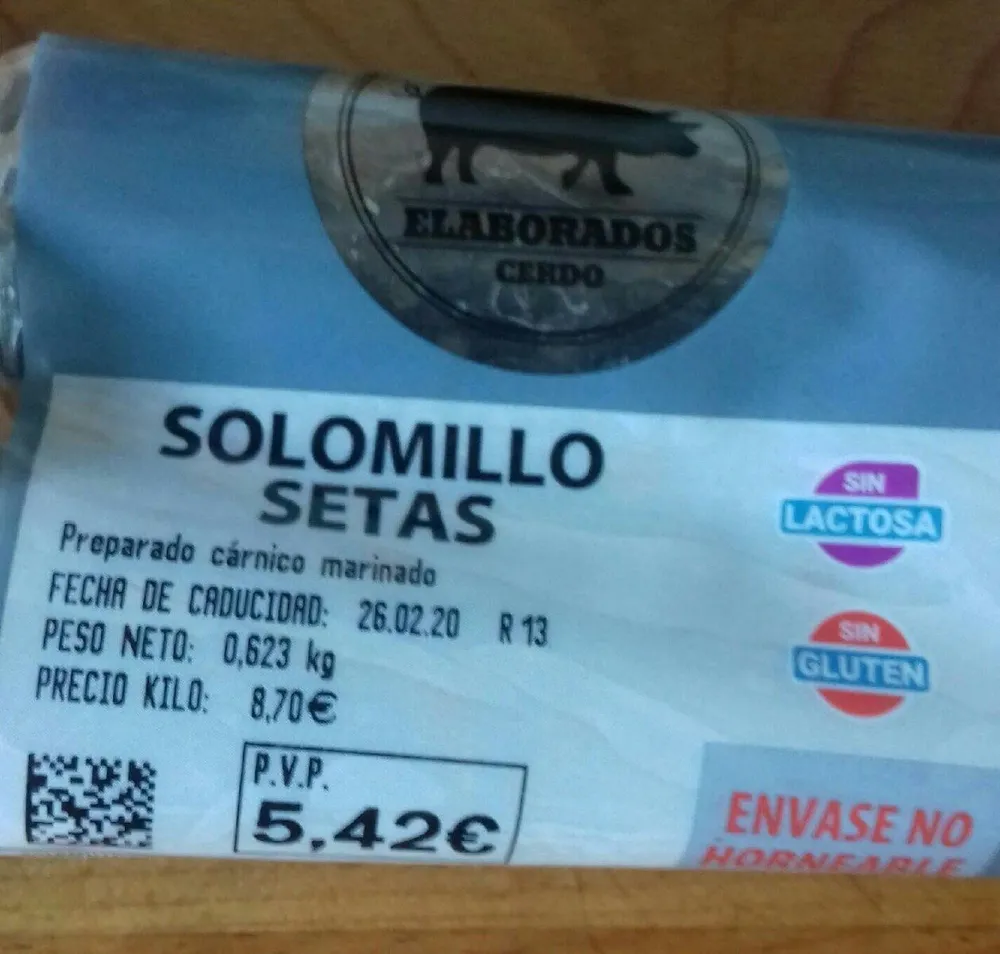 Solomillo  setas