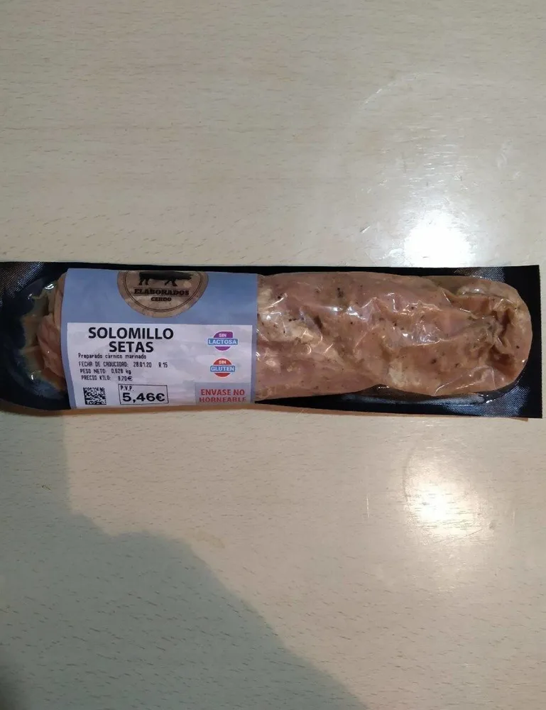 Solomillo de cerdo marinado con setas