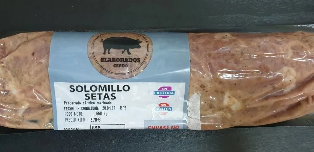 Solomillo de cerdo marinado con setas