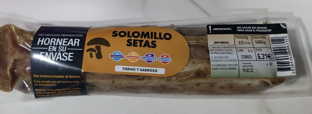 Solomillo setas