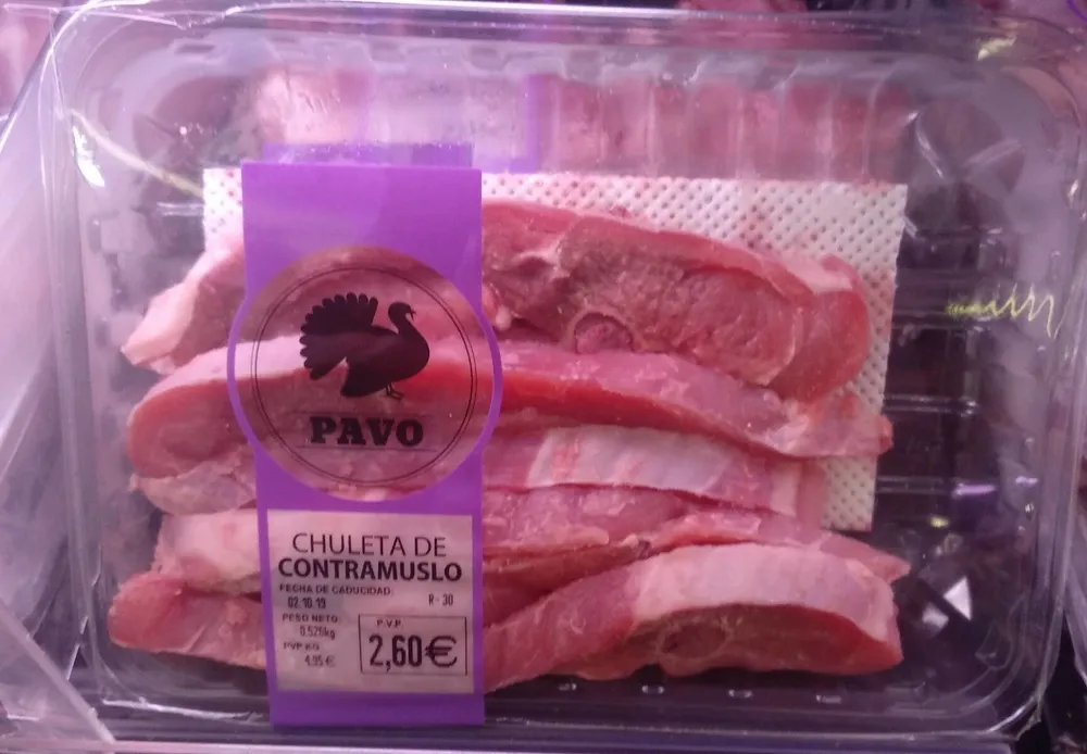 Chuleta de contramuslo de pavo