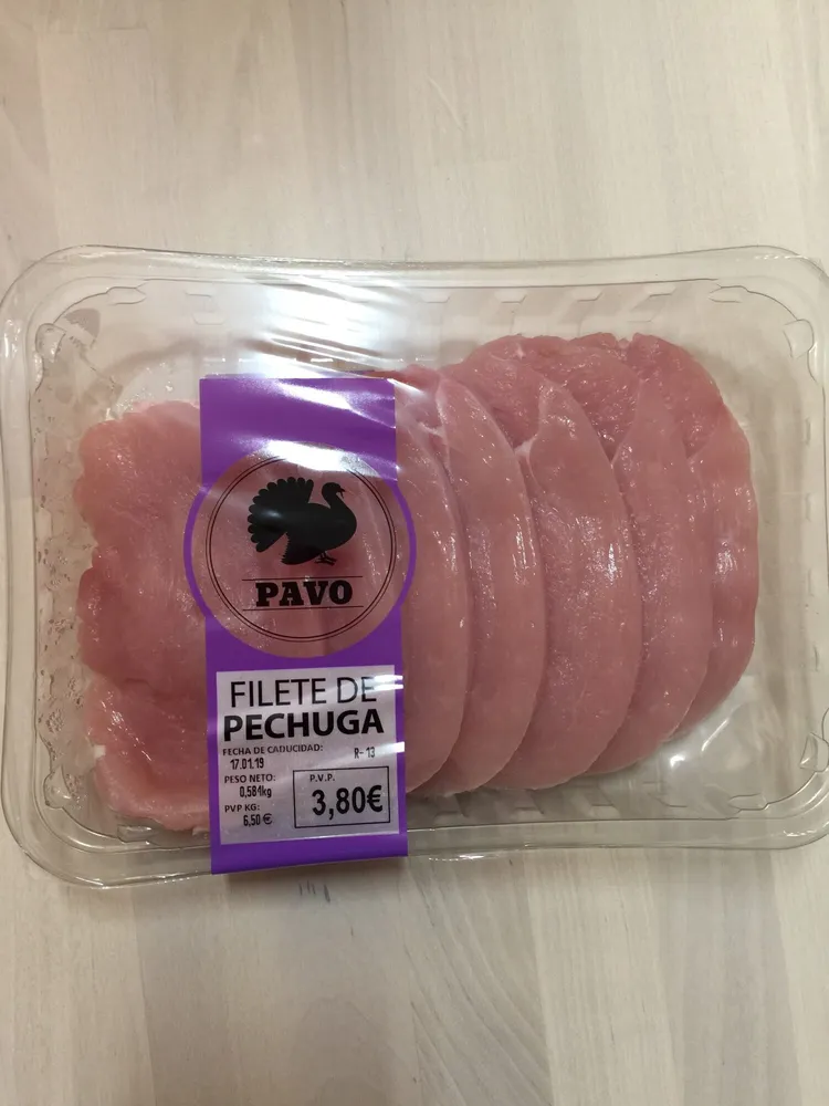 Filetes de pechuga de pavo