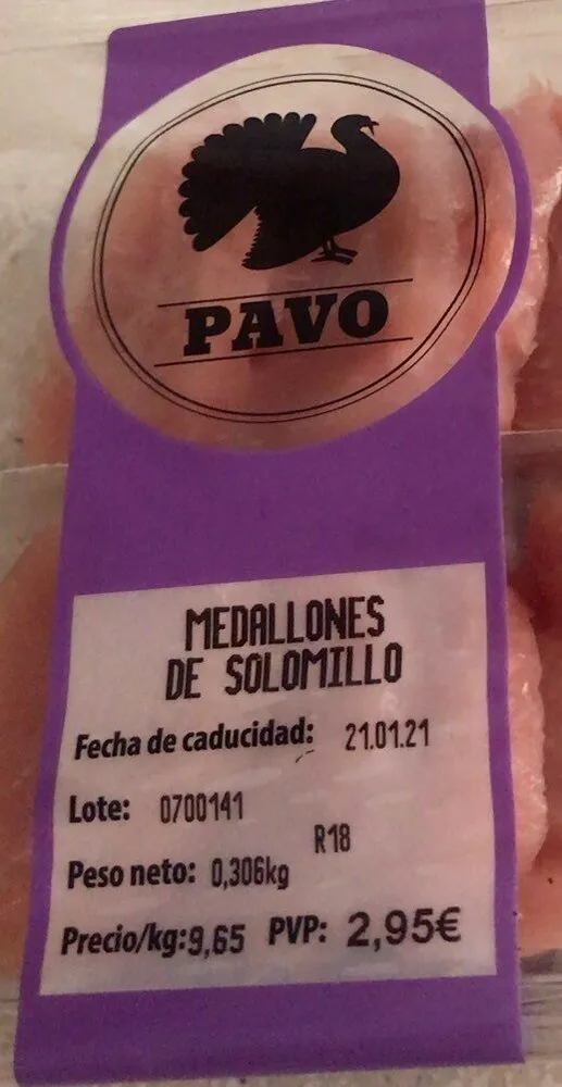Filete de pechuga de pavo fileteado