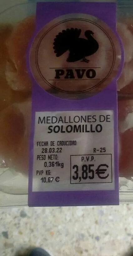 Medallones de solomillo de pavo