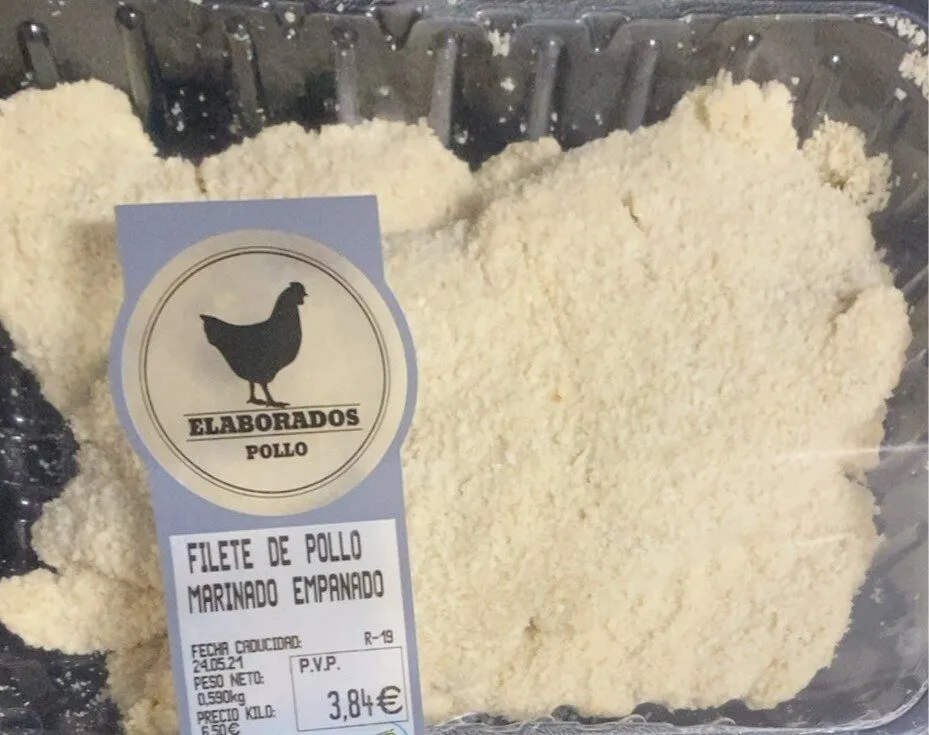 Filete de pollo marinado empanado