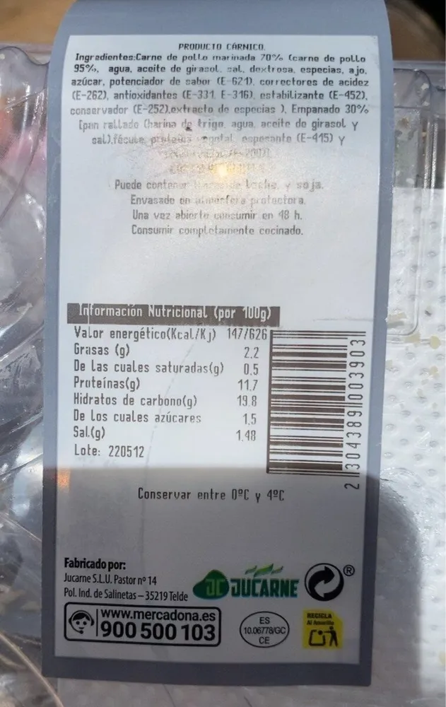 Filete de pollo Marinado Empanado