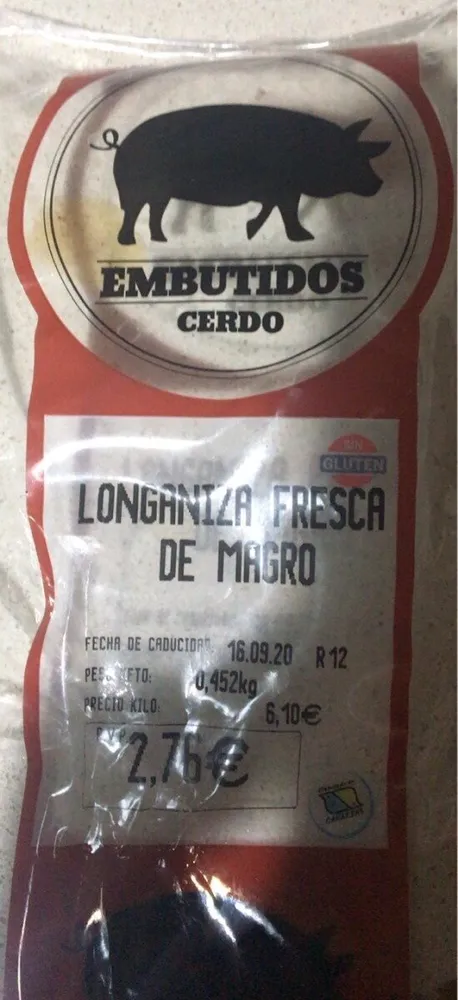 Longaniza fresca de magro