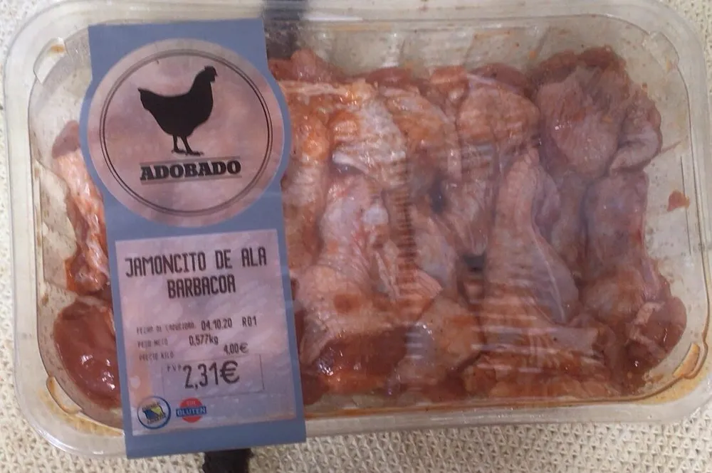 Jamoncito de ala barbacoa