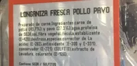 Longaniza fresca pollo pavo
